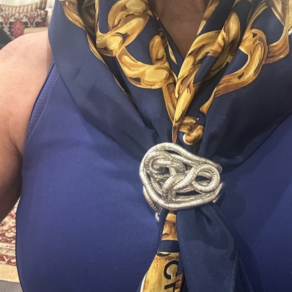 Rare Silver Plated Modable Flexible Necklace New in Box w/Free Gift - Picture 5 of 16